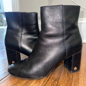 Tory Burch Black Leather Ankle Booties